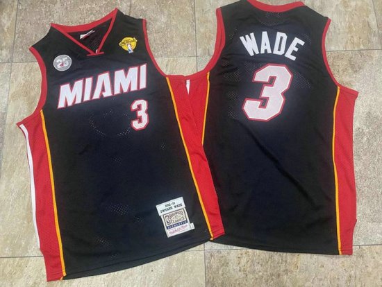 Maillot de Basket #3 Wade Miami Heat 2012-13 authentique Noir